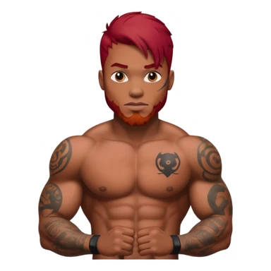 black man with red hair and tattoos sticker