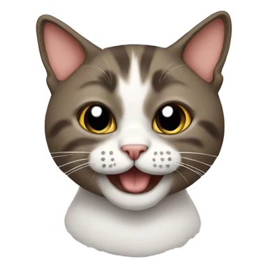 cat with moustache sticker