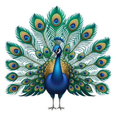 Only single Peacock feathers sticker