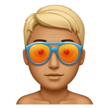 😎 with multiple colour sunglass sticker