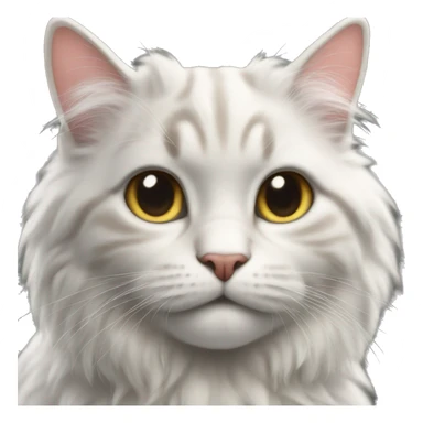realistic feline close up and fluffy sticker