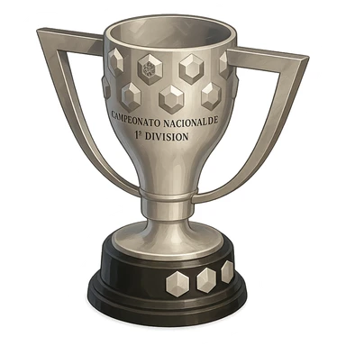 Фотореалистичный и изометричный кубок La Liga, объемный чуть слегка рисованный стиль, прозрачный фон sticker