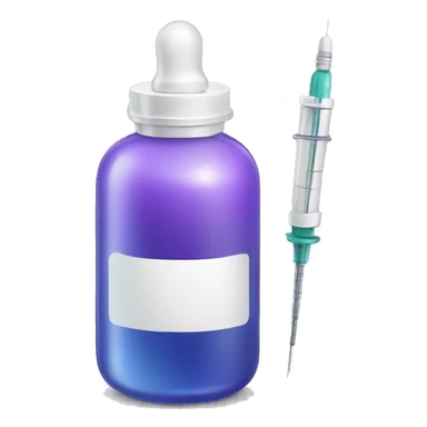 Botox bottle and needle botox sticker