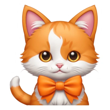 Котёнок с бантиком sticker