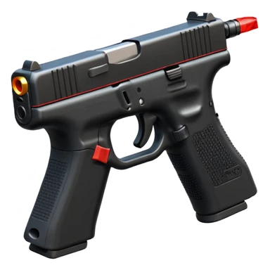 Glock 19 with surprise magazine and red laser. sticker