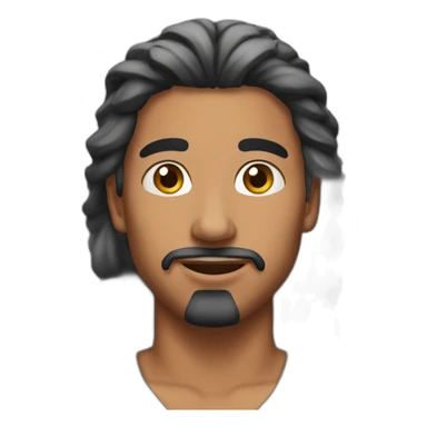 Arabian with buck hairstyle sticker