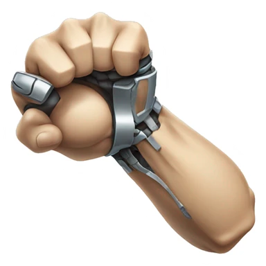 Cyborg arm only flexing bicep sticker