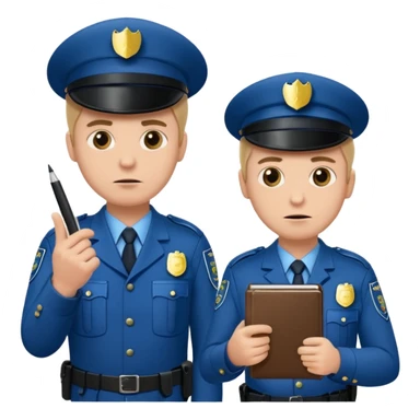 show two british policemen, with one who looks like Nicolas Angel from Hot Fuzz holding a notebook, pointing at the other and saying "what he said" sticker