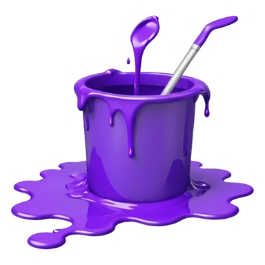 paint splatter, spilled paint, purple color. sticker