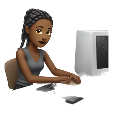 total girl with a pc sticker