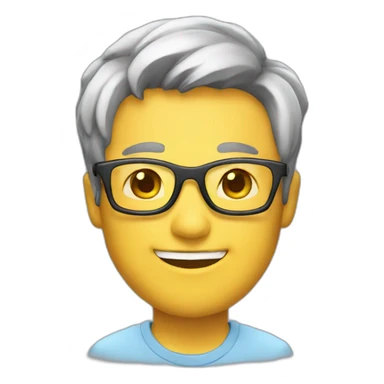 HongKong guy glasses sunny smile sticker