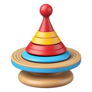 spinning top toy with motion lines, fun and friendly sticker
