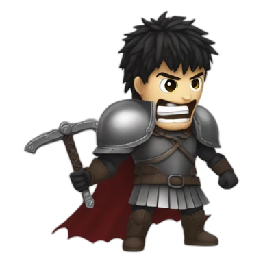 angry berserk guts with large claymore without guard sticker