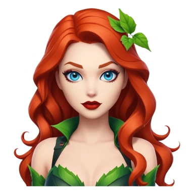 poison ivy fortnite skin blue eyes, lips same as body color sticker