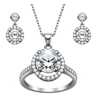 diamond ring necklace earrings jewelry sticker