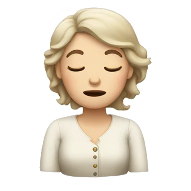 Sleepy French woman  sticker