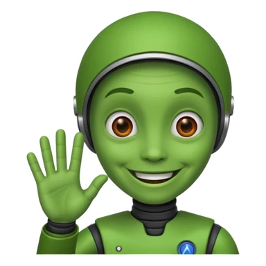 Martien qui dit coucou sticker