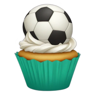 Happy soccer cupcake  sticker