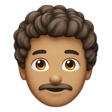 mec-aux-cheveux courte-bruns-courts-barbes courte sticker