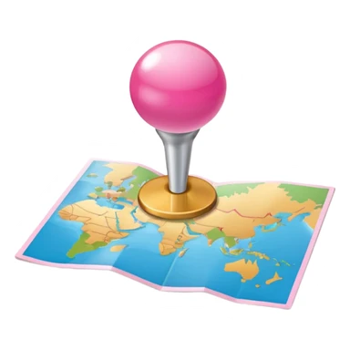 pink pin location - no face  sticker