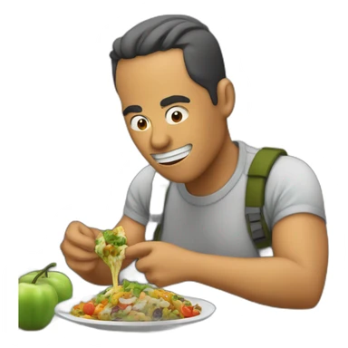 Motero comiendo canguil sticker