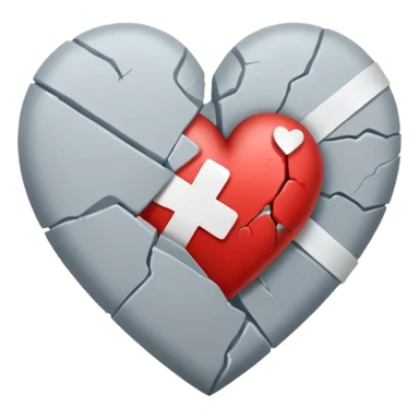 broken heart sticked together sticker