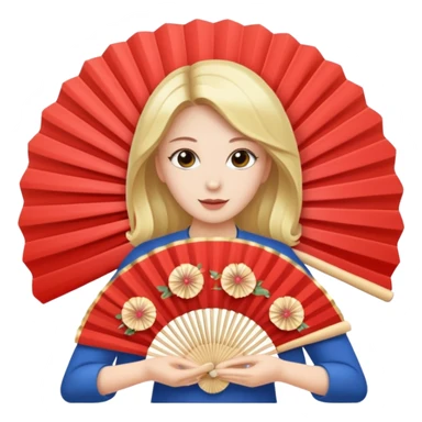 mulher se abanando com leque e suando sticker