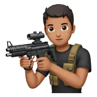 ar 15 with gun spark like its shooting sticker