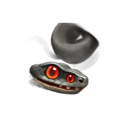 Very big Black Snake with Red eyes sticker
