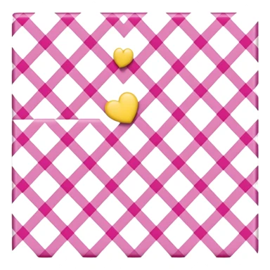 Pink and yellow gingham sticker