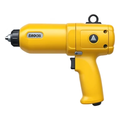 yellow power drill sticker