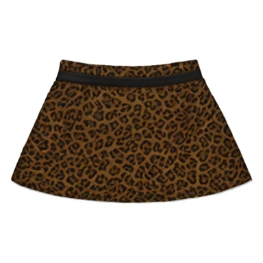 black and leopard print mini skirt sticker