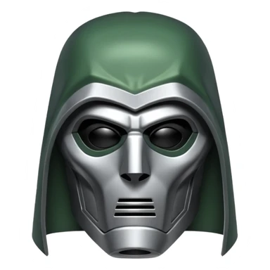 Doctor Doom silver mask sticker