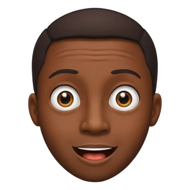 surprised black man, wide eyes sticker