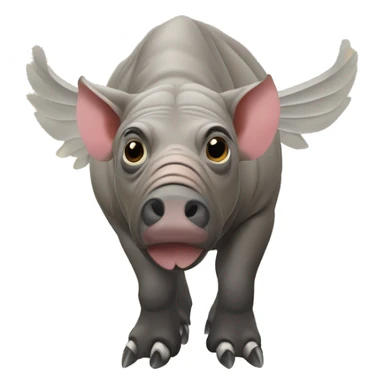 North Sulawesi babirusa with massive wings sticker