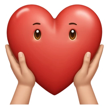 Draw two hands holding a heart, Do it without a small heart, just a big one, and that's it. sticker
