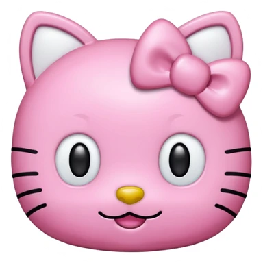 pink hello kitty head sticker