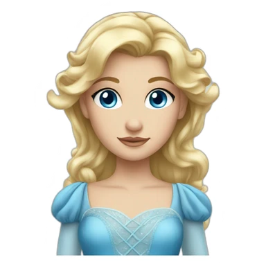 blonde princess blue eyes sticker