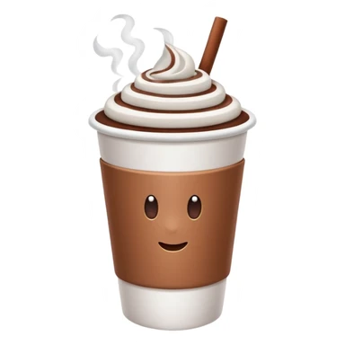 paper cup with hot chocolate sticker