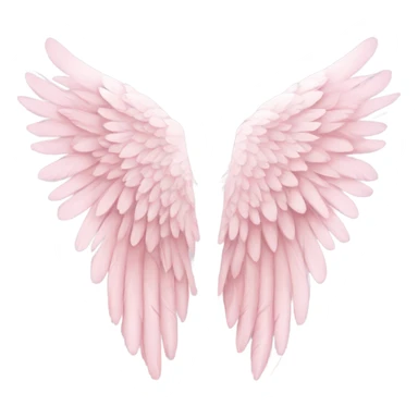 light pink angel wings sticker