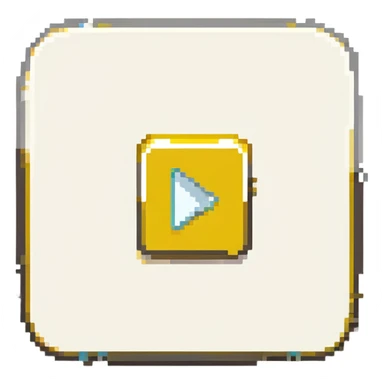 Graphic: 🎥 Play button icon (white) with yellow glow.
Animation: Play button pulses softly.
Background: Transparent.


 sticker