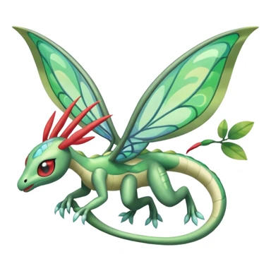 Iridescent Meloetta-Flygon-Pokémon-Fakémon-creature sticker