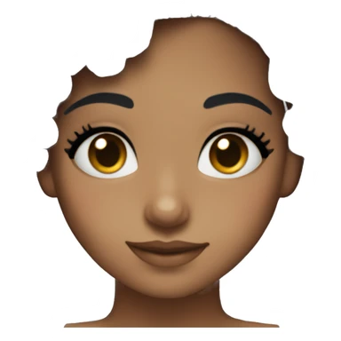 Girl with black curly hair and black eyes and tan skin wearing a blue sparkly dress sticker