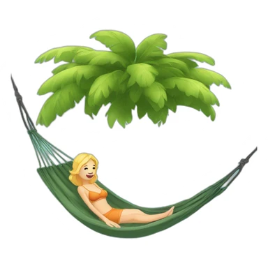 hamac dans l'eau sticker