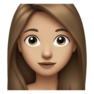 female blue eyed long brown hair sticker