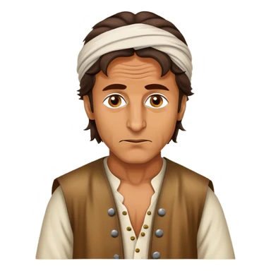 Make a emoji of ex pm of Pakistan Imran khan saying dialogue "bade khartnak log hain" in a beggar outfit sticker
