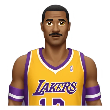 romario wearing yellow lakers jersey sticker