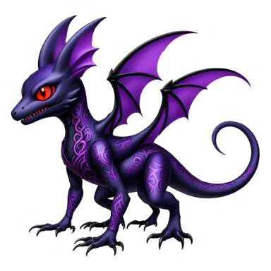 Shiny Epic Badass Gothic Dark Evil Noibat-Salandit-Littem-Hybrid (full body) sticker
