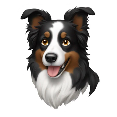 border collie dog profile facing sticker