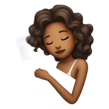 Girl in bed sleeping sticker